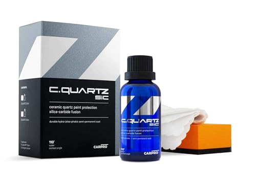 CARPRO CQUARTZ SiC 50ml Kit - Car Ceramic Coating Finish, Quartz Based Nanotechnology, Bonds to Paint, Glass, Metal and Pl...