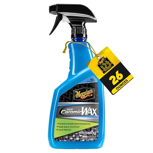 Hybrid Ceramic Wax, Easy-to-Use Spray Wax for Car Detailing with the Superior Protective Power of Advanced SiO2 Hybrid Barrier Technology, 26 Oz Spray Bottle