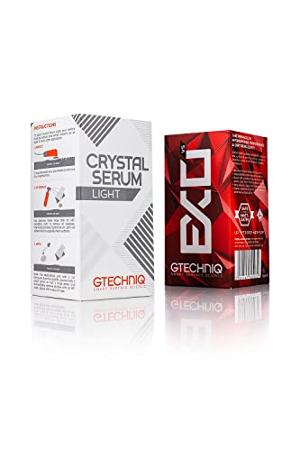 Gtechniq - EXOv5 & Crystal Serum Light Bundle - 30ml - Ceramic Coating Paint Protection Add Gloss, Resist Swirls, Repel Dirt & Contaminants - Ultra-Durable High Gloss