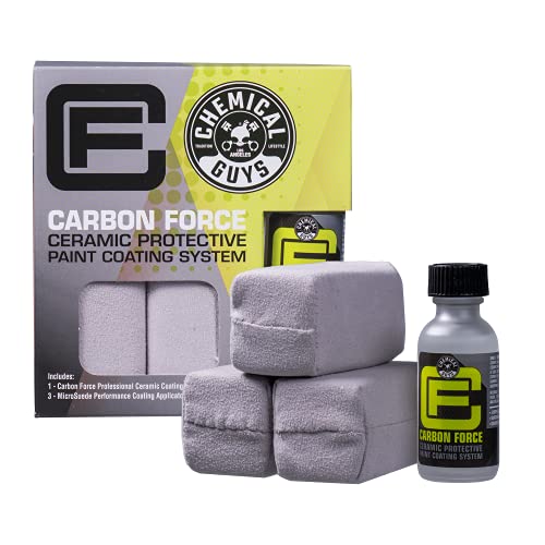 Carbon Force Ceramic Protective Paint Coating System, Professional-Grade Protection, Gloss and Durability, Ceramic Coating Kit with 3 Microsuede Applicators, 1 fl oz