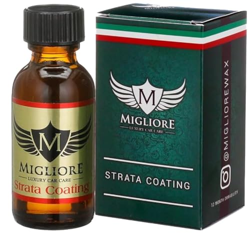 Migliore Strata Coating: High Gloss SiO2 PRO Ceramic Coating & Car Sealant │ 1-2 Years of Protection │ Apply After Car Wash Clay Bar Buffer Polisher │ Auto Marine Boat Motorcycle
