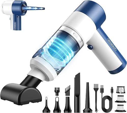 Car Vacuum/Air Duster Portable Cordless - 16000PA High Power Handheld Vacuum with 85,000RPM Brushles